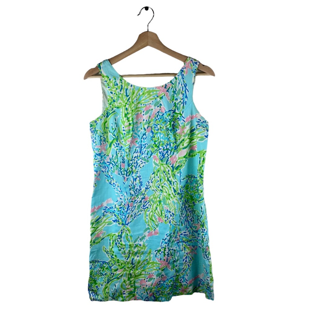 Lilly Pulitzer Blue and Green Midi Dress